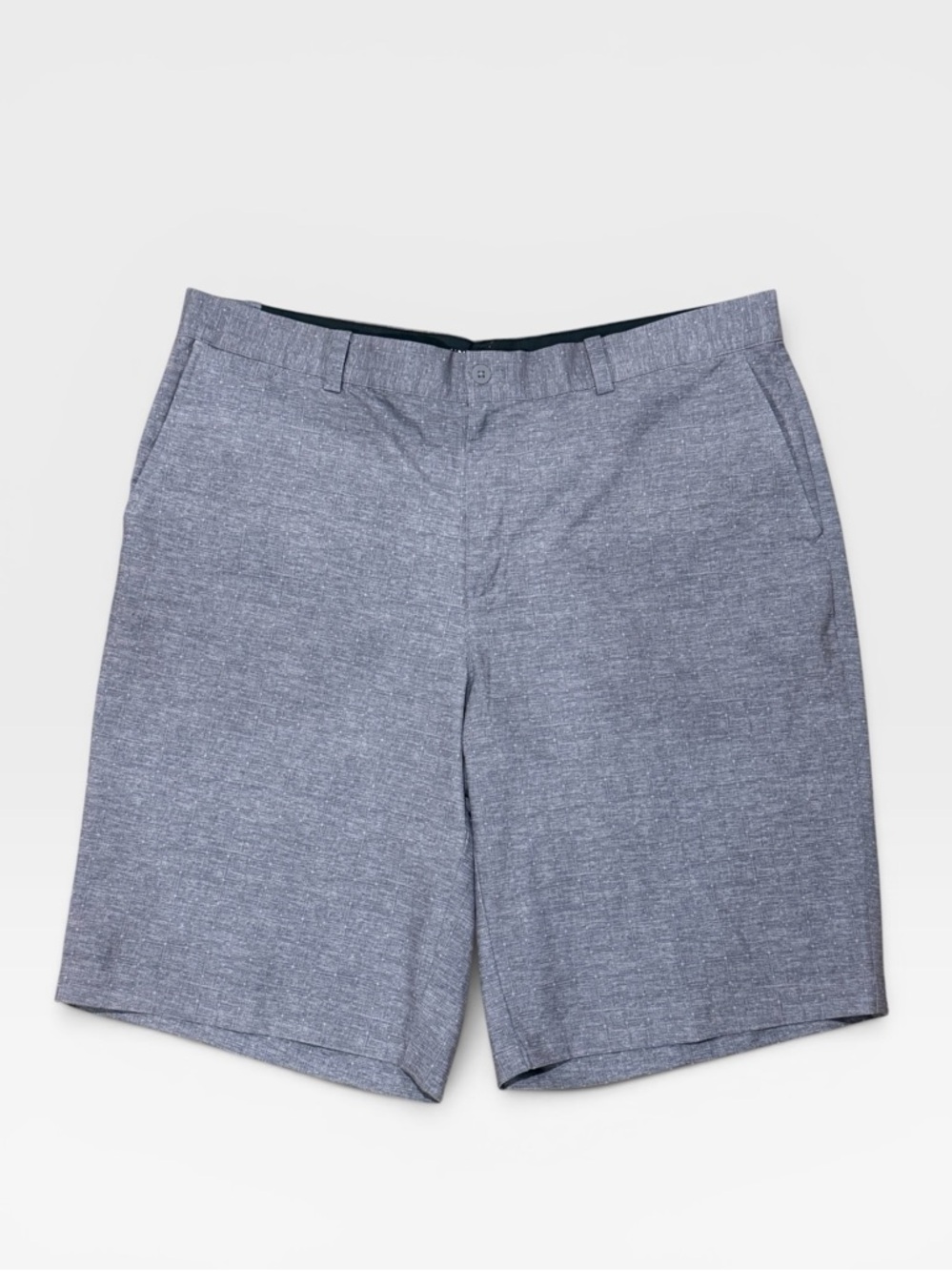 Nike Golf Men's Heathered Gray Dri-Fit Flat-Front Shorts Pockets